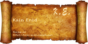 Kain Enid névjegykártya